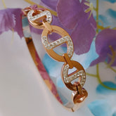 Stainless Steel Rosegold/Silver Plated Chain Link Kada